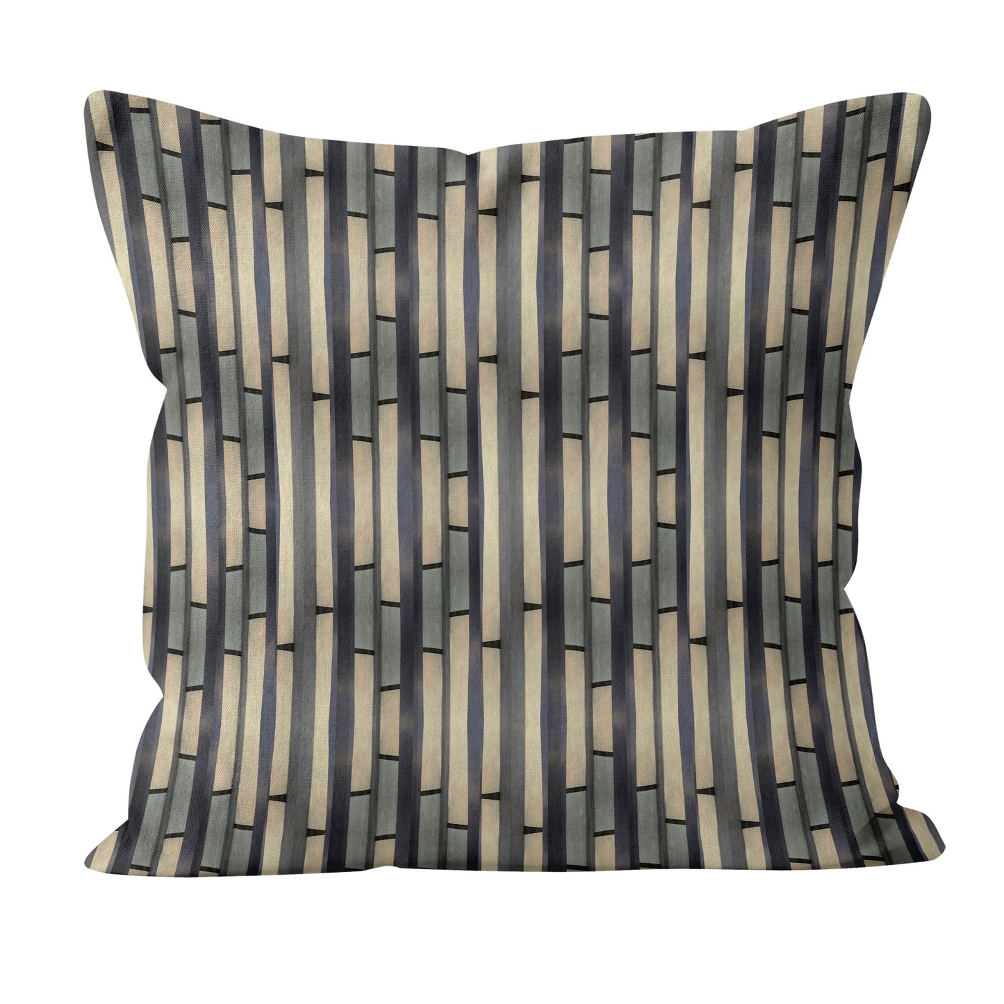 Abstract striped pillow on a white background