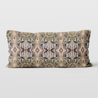 12x24 rectangular pillow featuring a brown abstract hand-painted pattern.