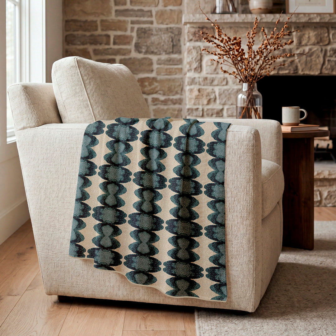 Baubles Egyptian Cotton Knit Throw Blanket